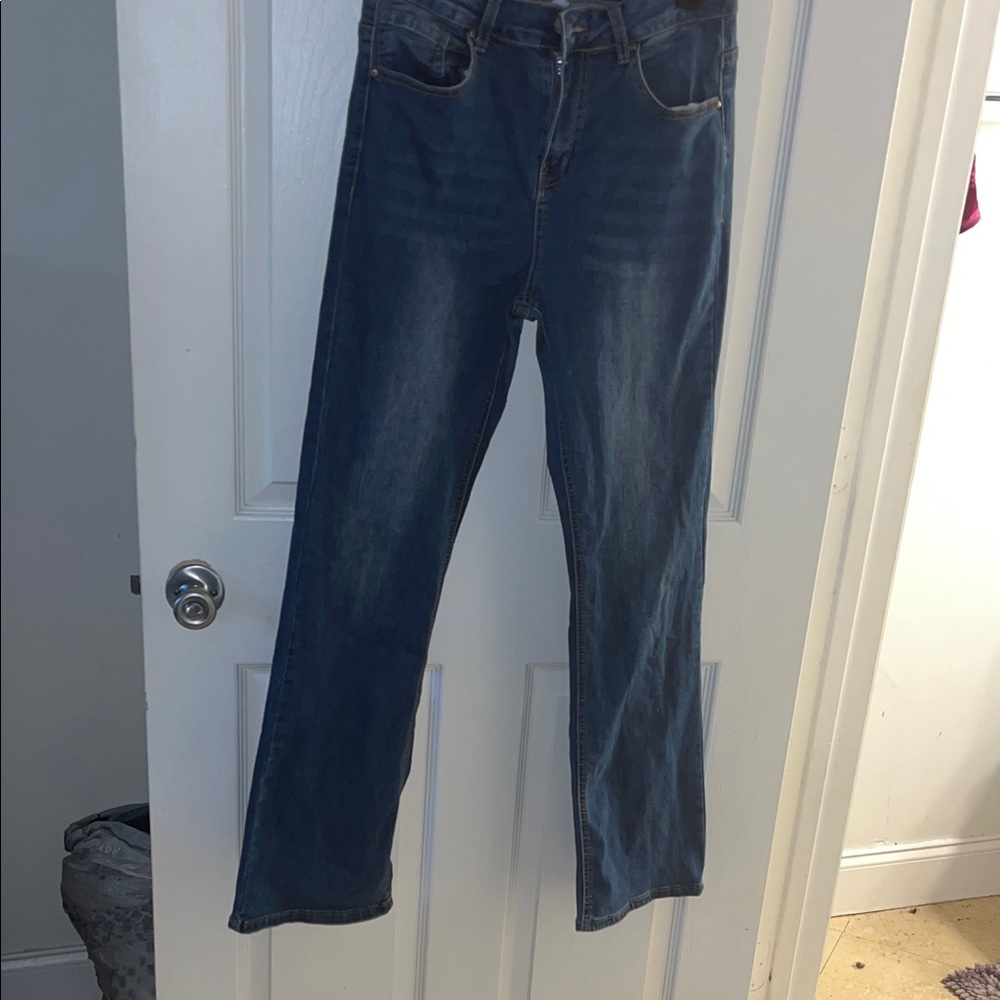 Wax Jean Dark Blue Straight Leg Women's Jeans